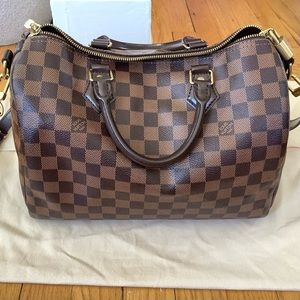 Louis Vuitton Damier Ebene Speedy 30 Bandoulière
